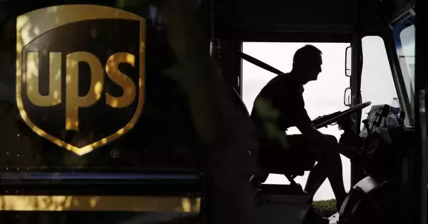 A United Parcel Service driver starts his truck. Credit: David Goldman, AP