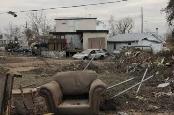 Furniture and debris on Slater Blvd, Midland Beach in the aftermath of Hurricane Sandy. The Small Business Administration has reopened the filling period for loans to help replace estate and personal property of Sandy survivors. Photo: Joan E. Velazquez, Staten Island Advance