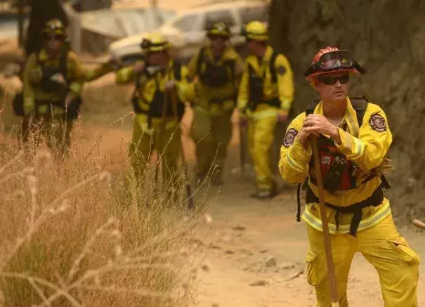 At its peak, more than 5,000 firefighters battled the Soberanes Fire in Big Sur this summer. Photo: David Royal – Monterey Herald