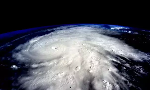 Hurricane Patricia, which reached a top speed of 215mph in 2015 – far beyond the speed of 157mph at which a hurricane is classed as category 5. (Credit: Scott Kelly/EPA via The Guardian)