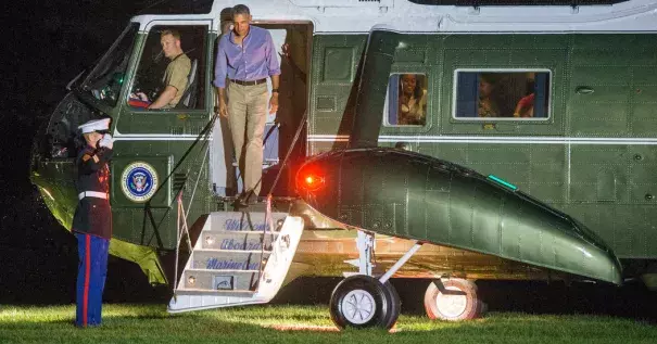 President Obama and his family returned to the White House on Sunday after a two-week vacation on Martha’s Vineyard, in Massachusetts. He plans to visit Louisiana flood victims on Tuesday. Photo: Al Drago/The New York Times