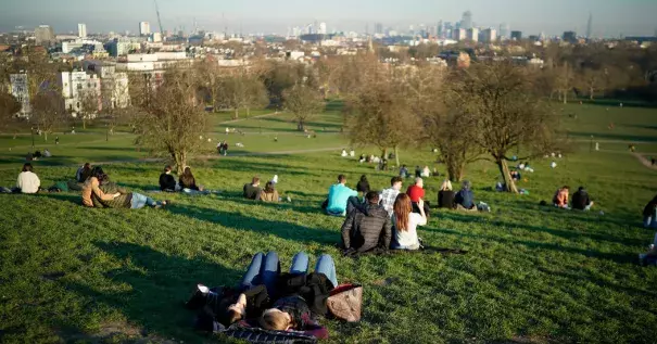 Yes, this is London in February. (Do not get used to it.) Photo: Christopher Furlong, Getty Images