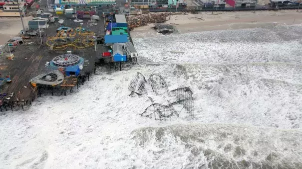 The amusement pier in Seaside Heights, N.J., was heavily damaged by Hurricane Sandy last October. Photo: Master Sgt. Mark C. Olsen, New Jersey Air National Guard
