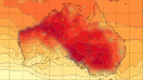 Much of Australia is sweltering through the hottest start to Autumn in decade. Picture: BOM