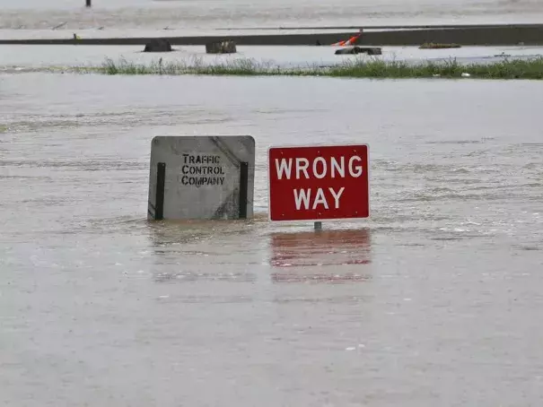 A sign on the off ramp at the intersection of Highway 141 and I-44 on Wednesday, May 3, 2017, in Valley Park. Photo: J.B. Forbes
