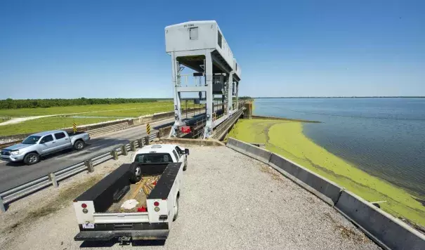 U.S. Army Corps of Engineers Morganza Control Structure, seen Wednesday May 15, 2019. Photo: Travis Spralding, Advocate