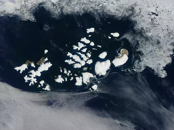 This July 13 image captured by a device on NASA’s Aqua satellite shows Franz Josef Land in the Arctic Ocean. Photo: AFP/NASA