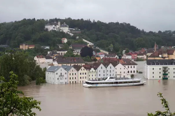 Flooding in Passau, Bavaria. Photo: Stefan Penninger