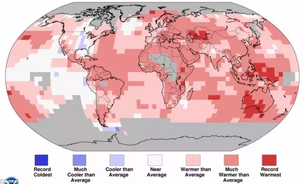 Global temperature was well above average in the month of November. (NOAA)