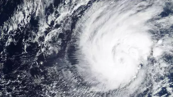 On Jan. 11 at 22:30 UTC (5:30 p.m. EST) the MODIS instrument aboard NASA's Terra satellite captured this visible image of Tropical Storm Pali as it was becoming an early record-breaking hurricane in the Central Pacific Ocean. (Credits: NASA Goddard MODIS Rapid Response)