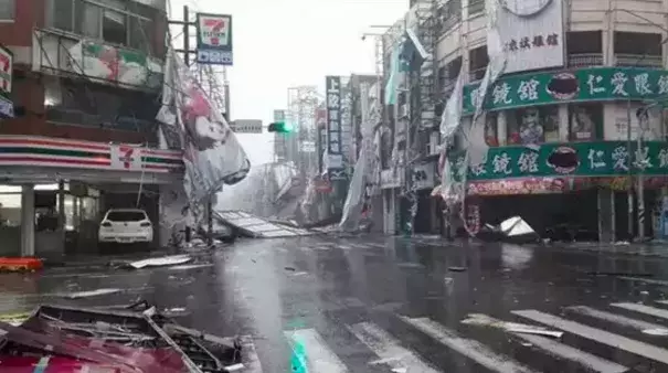 A picture of the devastation caused in Taitun, in Taiwan, after super typhoon Nepartak made landfall on Friday. Photo: Corn Leee/Instagram