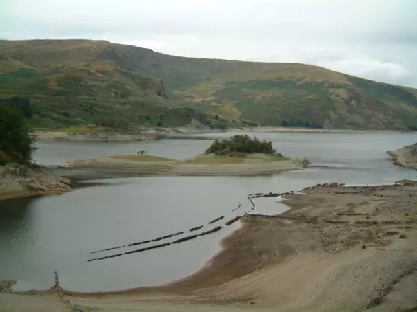The United Kingdom's Haweswater Reservoir in September during the 2003 European heat wave. Photo: John Douglas
