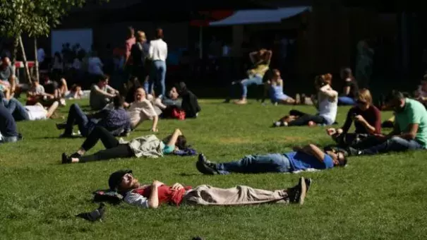 Public Health England said people should think about what they could do to stay cool during the heatwave. Photo: BBC