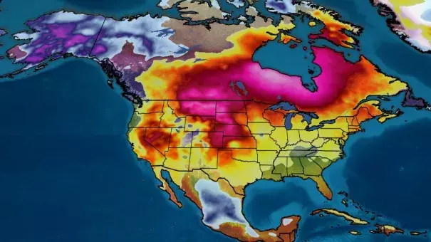 warm winter temperatures across the US 