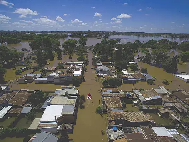 This town in Entre Rios Province, Argentina, was flooded after El Niño-related rains in December. Photo: AFP/Getty Images