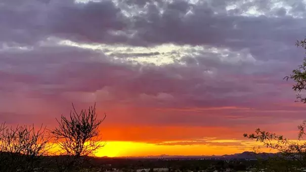 Arizona sunsets heating up with hot summer days. Photo: Joann Zimmerman