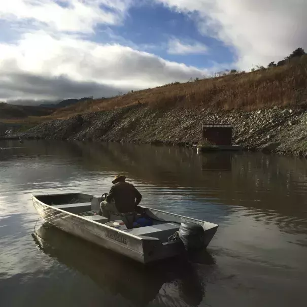 Nick Giese heads out to fish on Southern California’s Lake Cachuma. With the reservoir more than 90 percent below capacity, the surrounding region soon will face a water crisis. Photo: Darryl Fears, The Washington Post