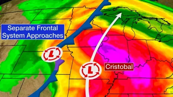 Weather Channel forecast of Cristobal