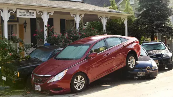 Floods severely damaged property and vehicles on Main Street in Ellicott City, Maryland on Saturday night. Photo: Office of Lt. Gov. Boyd Rutherford