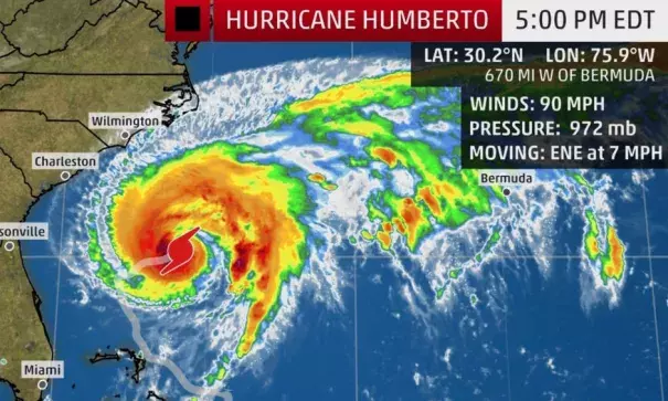 The highest cloud tops, corresponding to the most vigorous convection, are shown in the brightest red colors. Clustering, deep convection around the center is a sign of a healthy tropical cyclone. Image: The Weather Channel