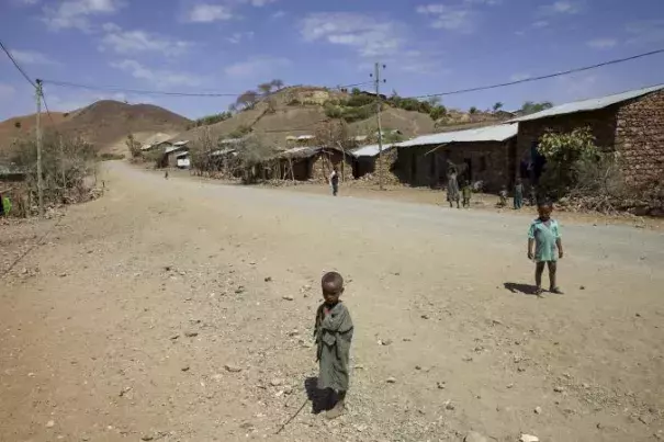 Children in the village of Tsemera in Amhara region, Ethiopia, February 12. Ethiopia is facing its worst drought in around 50 years, largely due to the El Nino weather event. Photo: Katie Migiro, Reuters
