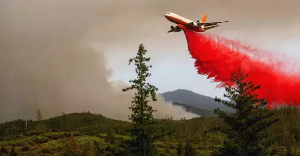 Since the early 1970s, summertime forest fires—such as the Ferguson Fire last year—have gotten 800 percent larger. Photo: Noah Berger, Getty