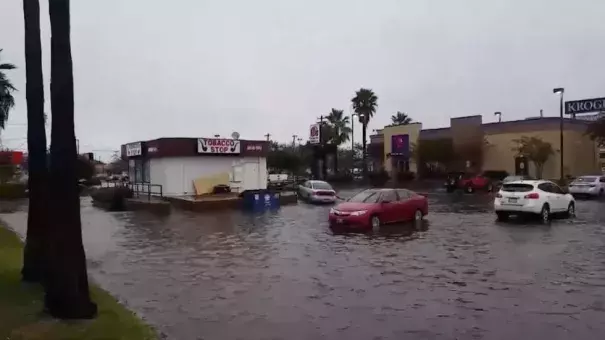Galveston County, Texas has received almost 10 inches of rain from Friday evening to Saturday afternoon, and a lot more rain is in the forecast. Photo: The Weather Channel