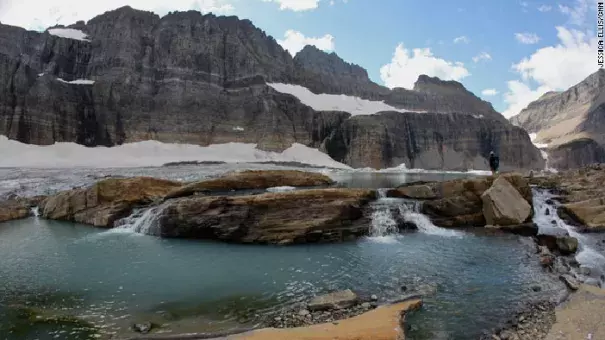 Glacier National Park in Montana in the Northwestern United States is hoe to 25 glaciers. Just 100 years ago there were 150 in the park's one million acres.