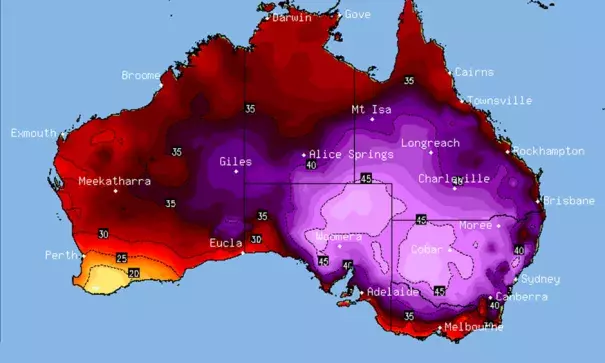 "Welcome to hell on Earth in Australia," was the title to popular post on Higgins Storm Chasing about the upcoming weather. Image: Storm Cast