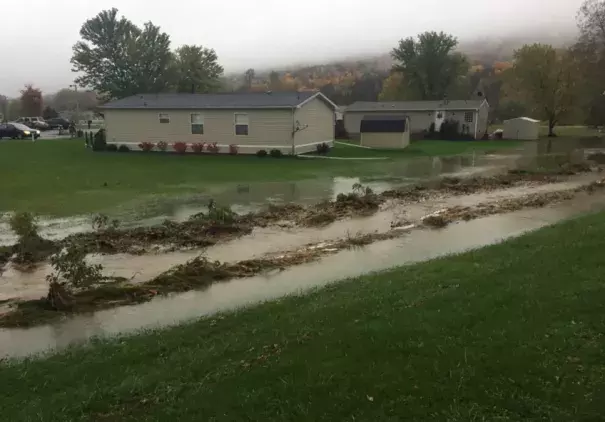 Unionville trailer park in Centre Co. Photo: @WJACTV