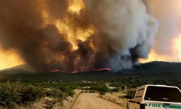 Smoke rises from the Goodwin Fire, which burned more than 28,000 acres in Arizona through mid-July. Photo: Prescott National Forest, flickr