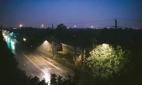 A downpour in Houston on Friday night. Photo: Alyssa Schukar, The New York Times