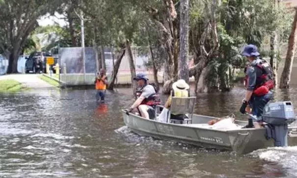 Scenes from Island Park in south Fort Myers Monday after days of rain cause evacuations from flooding and displace residents from their homes. Photo: Andrew West, news-press.com