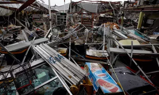 A supermarket in Guayama, Puerto Rico lay in ruins after the area was hit by Hurricane Maria. Carlos Garcia Rawlins, Reuters
