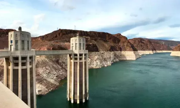 Colorado River water held back by the Hoover Dam. Image: Shutterstock/Rocket Photos - HQ Stock