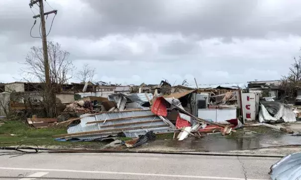 Roadside debris in Saipan after Super Typhoon Yutu. Photo: Jose Mafnas