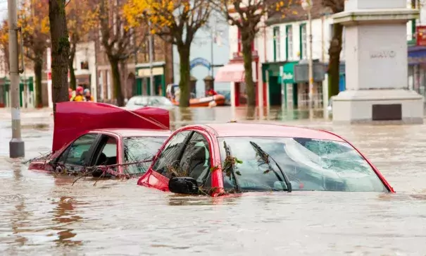 Cockermouth, Cumbria in November 2009. Analysis shows the floods were unprecedented in key respects. Photo: Ashley Cooper, Barcroftmedia