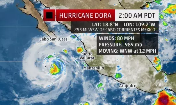 The highest cloud tops, corresponding to the most vigorous convection, are shown in the brightest red colors. Clustering, deep convection around the center is a sign of a healthy tropical cyclone. Image: The Weather Channel