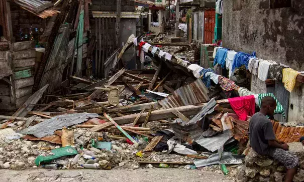 The clean-up continues in Jérémie, Haiti, where Hurricane Matthew has left almost 900 people dead. Photo: Xinhua / Barcroft Images