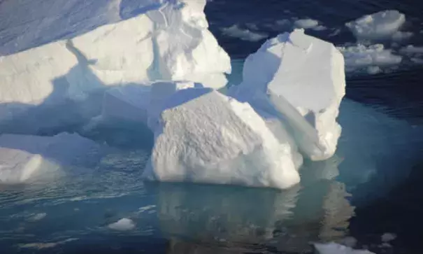 Ice floats in the Arctic near Svalbard, Norwary. Photo: Dirk Notz via AP