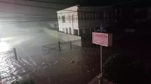 Storm chaser Josh Morgerman of icyclone.com rode out Earl from Belize City, and took this photo of the storm surge inundating the city at 2 am local time on August 4, 2016. "Definitely the most-epic Cat 1 I've chased. A hurricane of consequence. Will be remembered by Belizeans," he commented on his Twitter feed. Photo: Josh Morgerman