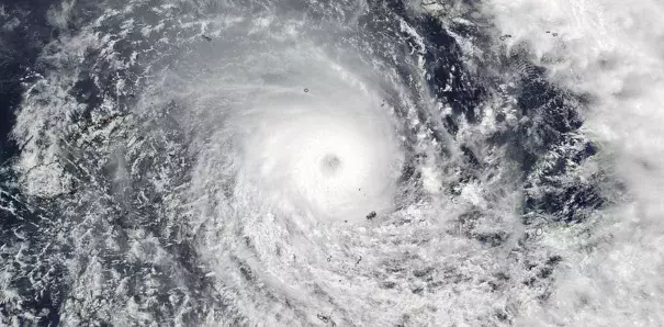 Tropical Cyclone Winston nears Fiji on February 20, 2016. Photo: NASA Goddard Rapid Response/NOAA
