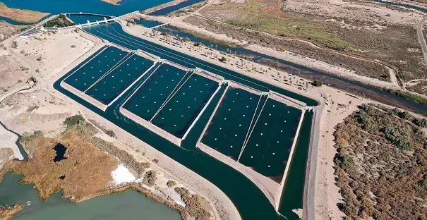 The Imperial Dam and the All-American Canal System, located in the southeastern corner of California, includes the Imperial Diversion Dam and Desilting Works, the 80-mile-long All-American Canal, the 123-mile-long Coachella Canal and appurtenant structures. Photo: Andy Pernick, Bureau of Reclamation/Flickr