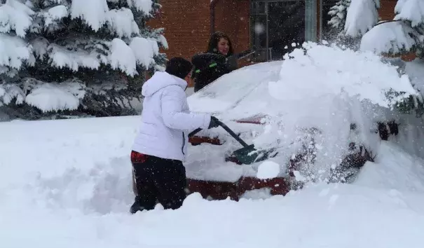 Residents of Boulder, Colorado, spent the morning shoveling and digging out after major snowstorm. Credit: Bob Henson