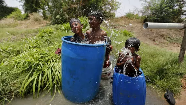 Too hot to step out. Photo: Amit Dave, Reuters