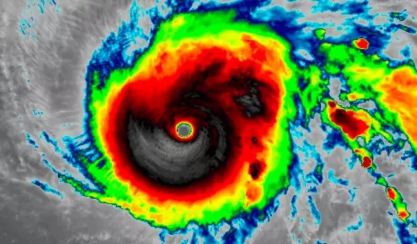 Infrared image of Super Typhoon Halong at 1800Z (1 pm EST) Tuesday, November 5, 2019. Credit: RAMMB/CIRA/CSU.