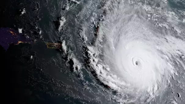 Hurricane Irma east of Puerto Rico on Sept. 5, 2017. Image: NOAA