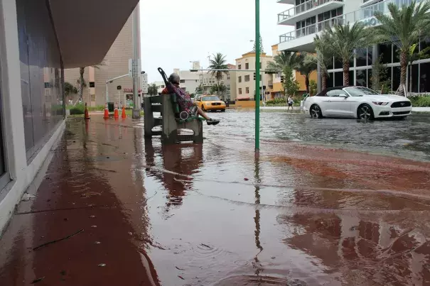 King tides flood Miami streets. Photo: NOAA