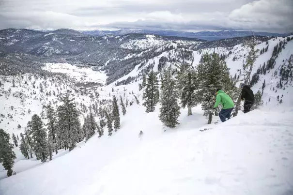 Skiers navigate the Broken Arrow run at Squaw Valley last year. Photo: Ben Arnst, Squaw Valley Alpine Meadows