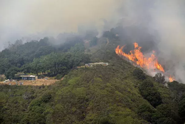 The Soberanes fire burns in Palo Colorado Canyon in the Big Sur region last week. Photo: David Royal / Monterey County Herald